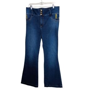 Tissini -Stylish Blue High Rise Flared Women's Jeans - Size 15